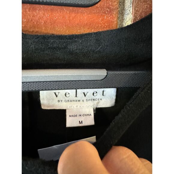 Velvet by Graham & Spencer Black Suede‎ Shift Dress - Women's Size Medium - Picture 2 of 7